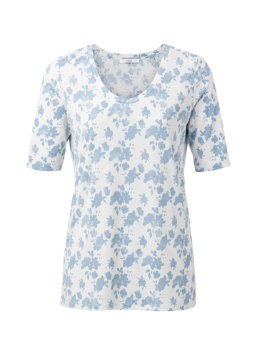 YaYa Jersey modal t-shirt met bloemenprint 1919142-014
