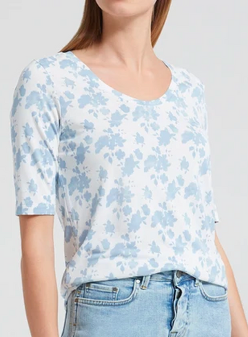 YaYa Jersey modal t-shirt met bloemenprint 1919142-014
