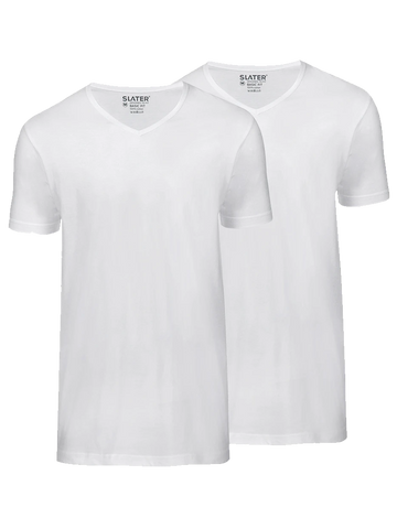 Slater Basic fit v-hals t-shirt