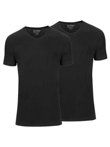 Slater Basic fit v-hals t-shirt