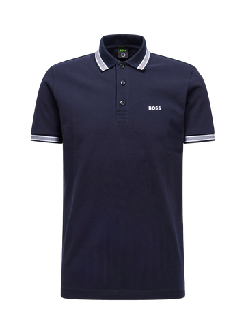 BOSS GREEN Polo met contrasterende logodetails 50469055paddycurved