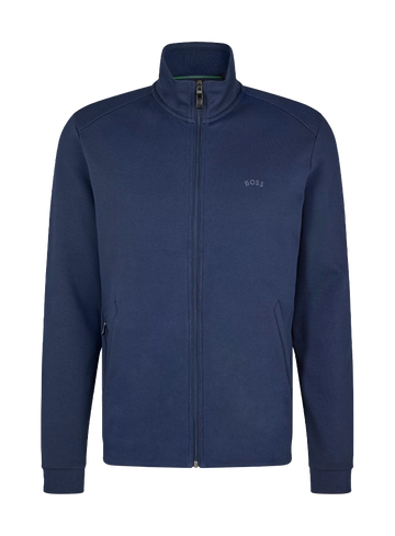 Boss Green Sweater met ritssluiting en gebogen logo