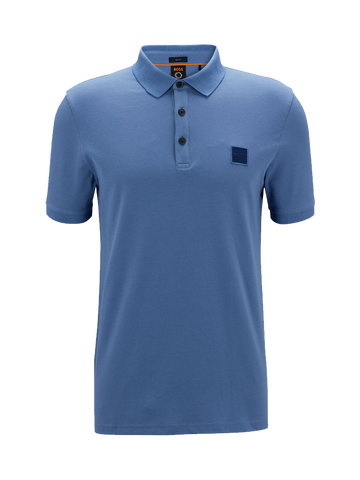 Boss Orange Slim-fit polo met logopatch