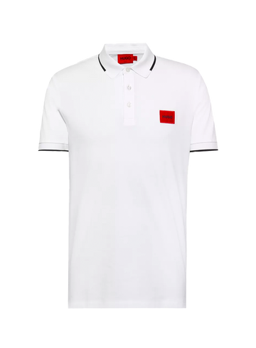 BOSS RED Slim-fit polo met rood logolabel 50467384