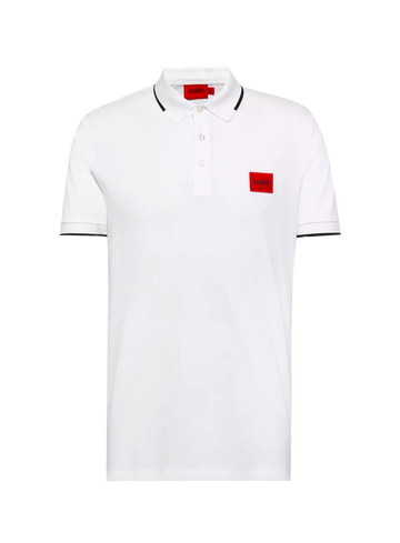 Boss Red Slim-fit polo met rood logolabel 50467384