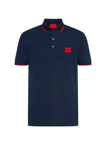 BOSS RED Slim-fit polo met rood logolabel 50467384