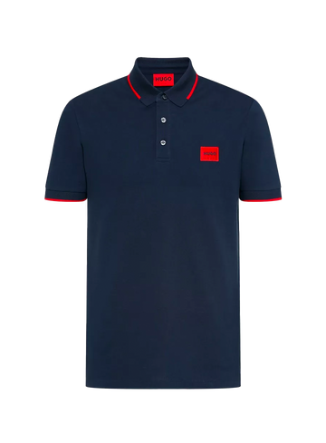 Boss Red Slim-fit polo met rood logolabel 50467384