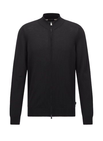 BOSS BLACK Regular-fit vest van scheerwol met kenmerkende streep 50468254balonso