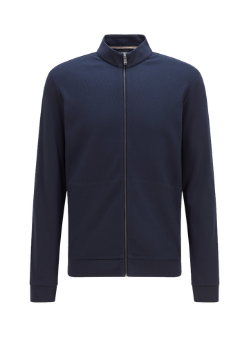 Hugo Boss Sweater van katoen met rits en gestructureerd voorpand 50468543skiles