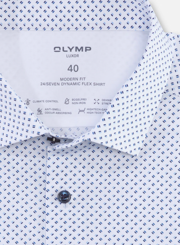 Olymp Luxor 24/Seven, modern fit, zakelijk overhemd, modern kent 125144