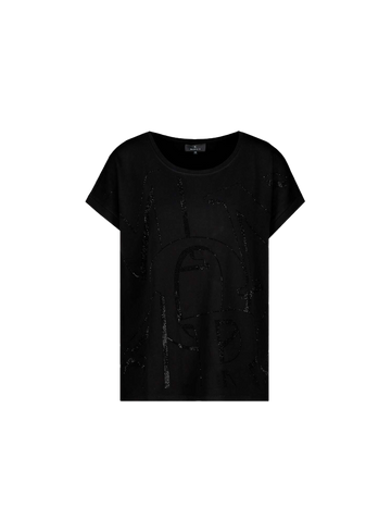 Monari Jersey modal t-shirt met bloemenprint 408507
