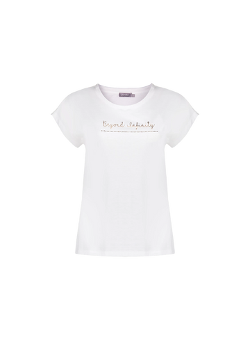 Geisha Jeans Jersey modal t-shirt met bloemenprint 42371-41