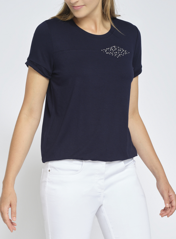 Golle Haug Jersey modal t-shirt met bloemenprint 02411-23293