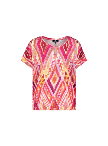 Monari Jersey modal t-shirt met bloemenprint 408790