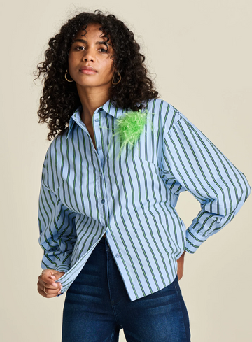 Pom Amsterdam Blouse Striped Poplin SP7955