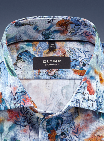 Olymp Signature, tailored fit, zakelijke overhemd, signature kent 853154