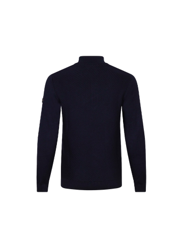 Cavallaro Sweater van katoen met rits en gestructureerd voorpand 119241001
