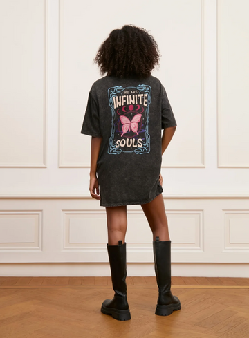 Lofty Manner Jurk Fleurelie QE203 - T-shirt dress Roxy