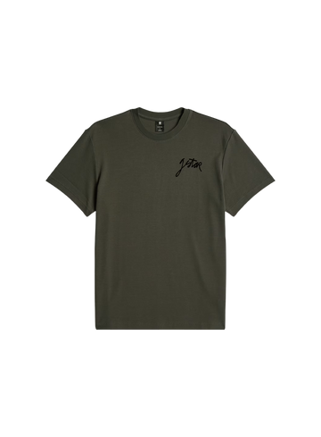 G-Star T-shirt Script Ribbed D26823-D976