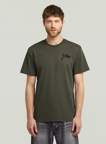 G-Star T-shirt Script Ribbed D26823-D976