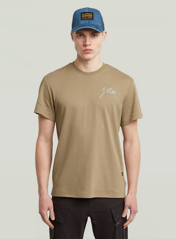 G-Star Tshirt Script Ribbed D26823-D976