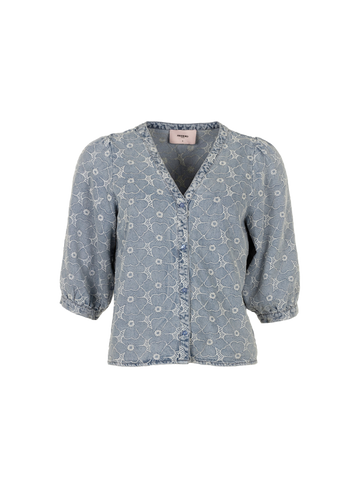 Freebird Blouse Basha Basha Ss Dnm- Tencel-Embro-25-1