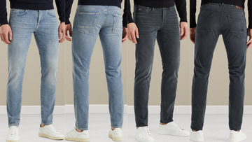 Overzicht met verschillende kleuren van de Vanguard V12 jeans collectie