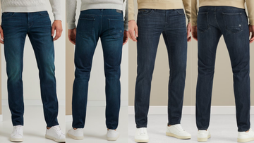 Overzicht met verschillende kleuren van de Vanguard V580 jeans collectie