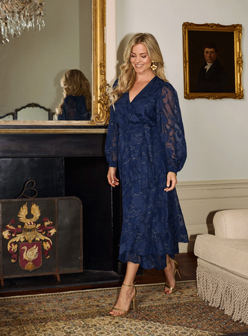 Freebird Jurk Blossom Blossom Layer Wv-Burnout-Flower-25-4