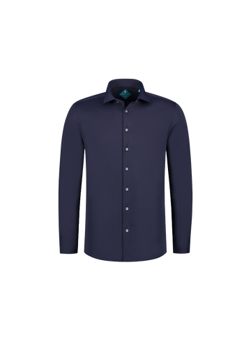 District Indigo Overhemd pique shirt
