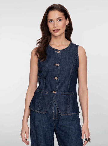 Geisha Jeans Gilet 65138-10