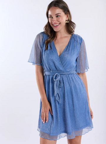 Freebird Jurk Dalena Dalena SS F-Jer-Plisse-lurex-26-1