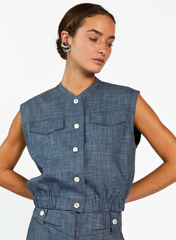 Aaiko Gilet Olivia OLIVIA DENIM VIS 368