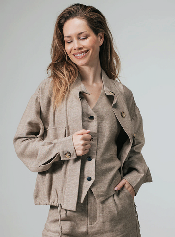 Label Dot Jacket Lea