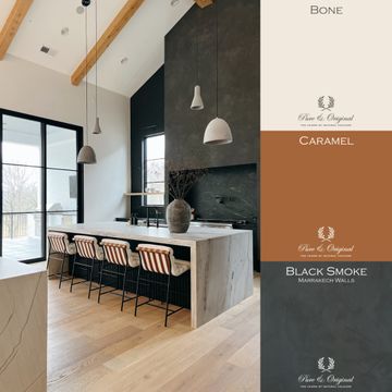 Keuken geschilderd met zwarte Marrakech Walls in de kleur Black Smoke van Pure & Original