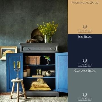 Landelijk klassiek blauw en geel inspiratie Pure & Original