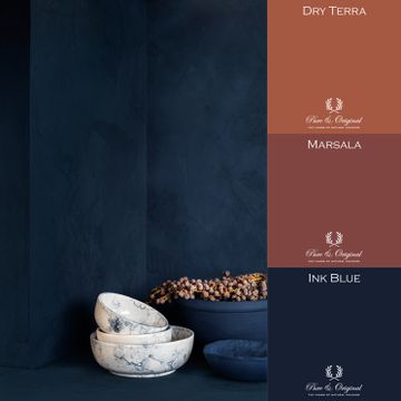 Landelijk klassiek blauw, terracotta, rood inspiratie Pure & Original