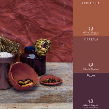 Landelijk klassiekterracotta, rood en paars inspiratie Pure & Original