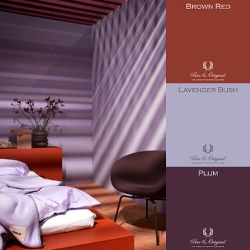 Kleurrijke slaapkamer geschilderd met Classico krijtverf in de kleur Lavender Bush - Pure & Original