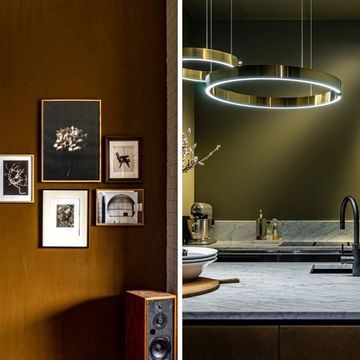 Classico chalk-based paint in Praline beside Licetto washable matte paint in Landscape