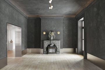 Fresco lime paint in color Black Smoke by Pure & Original at Lune1860
