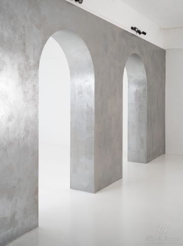 Silver Metallic finish by Pure & Original. Project by Noura Studios