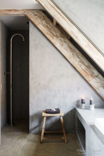 Bathroom, Pure & Original paint Marrakech walls, Concrete look