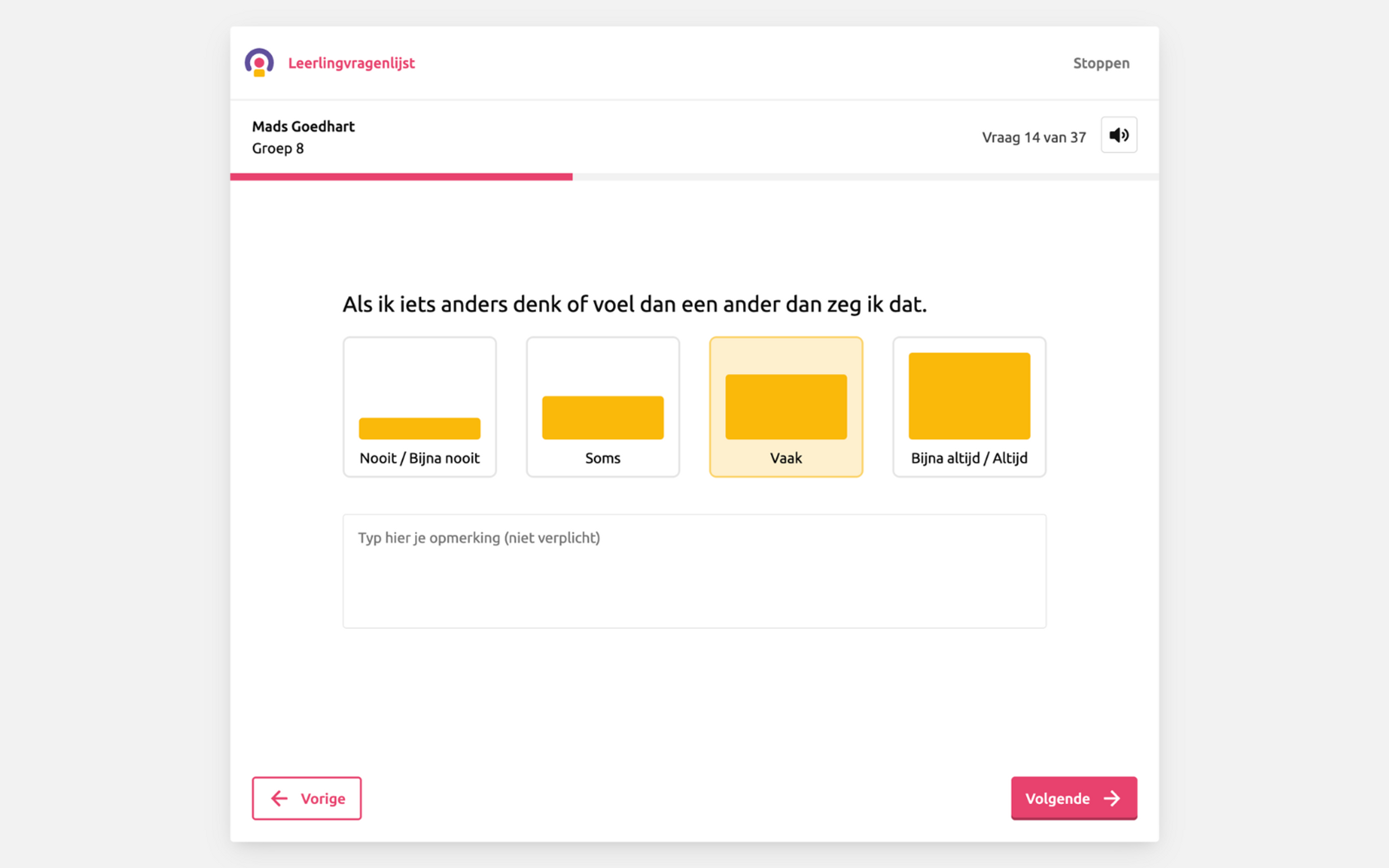 Kindbegrip stelling leerlingvragenlijst