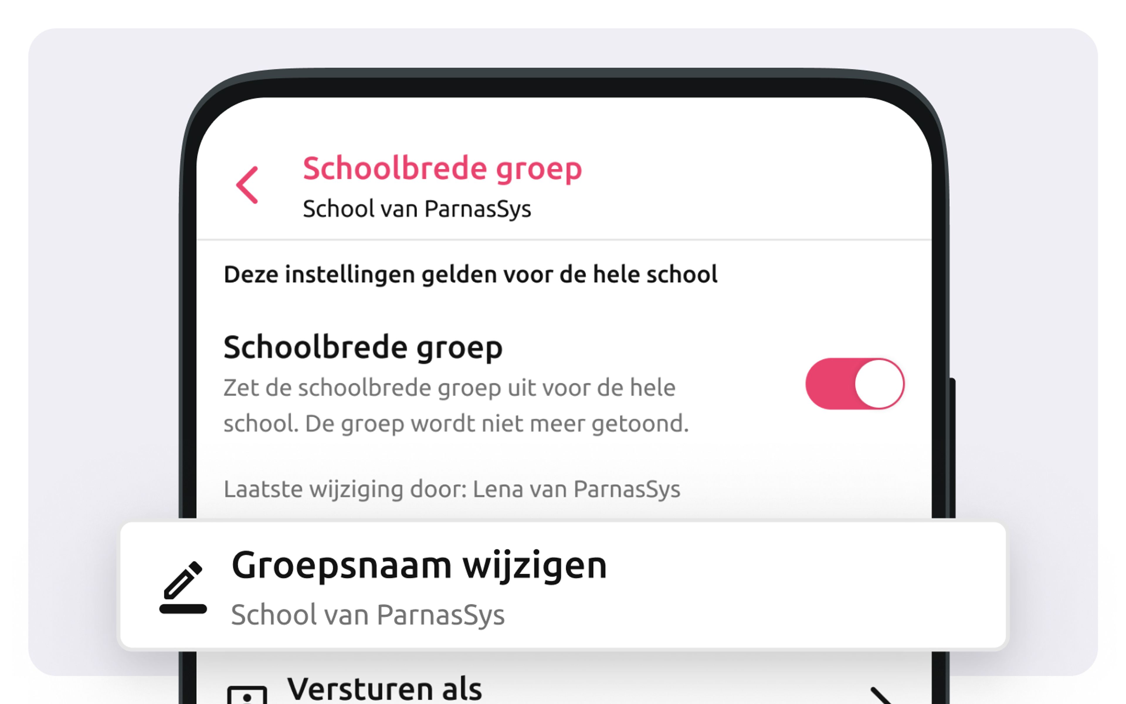 Oudercommunciatie - Naam wijzigen - Parro ouderapp van ParnasSys