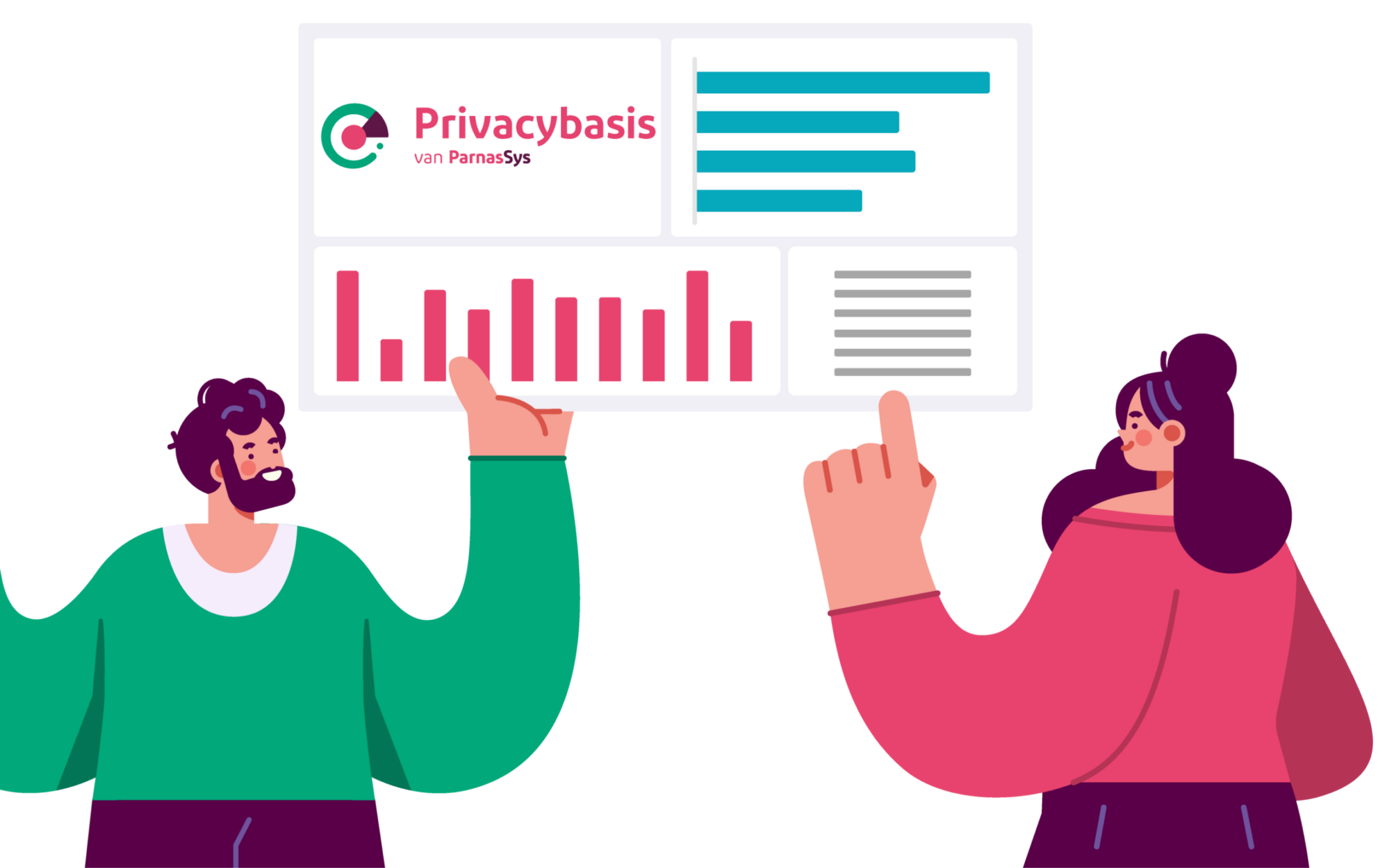 Privacybasis van ParnasSys - illustratie met dashboard