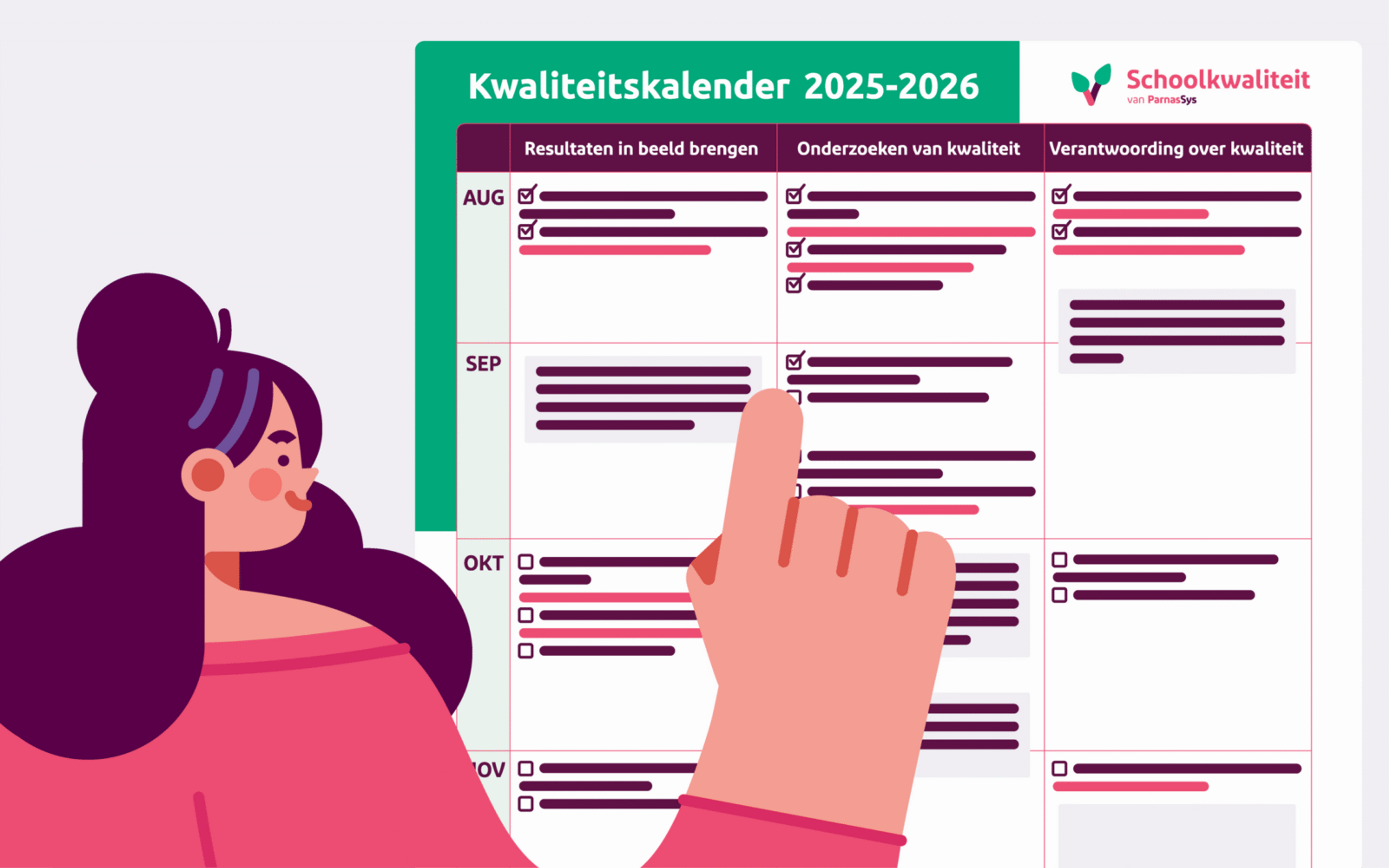 Kwaliteitskalender illustratie