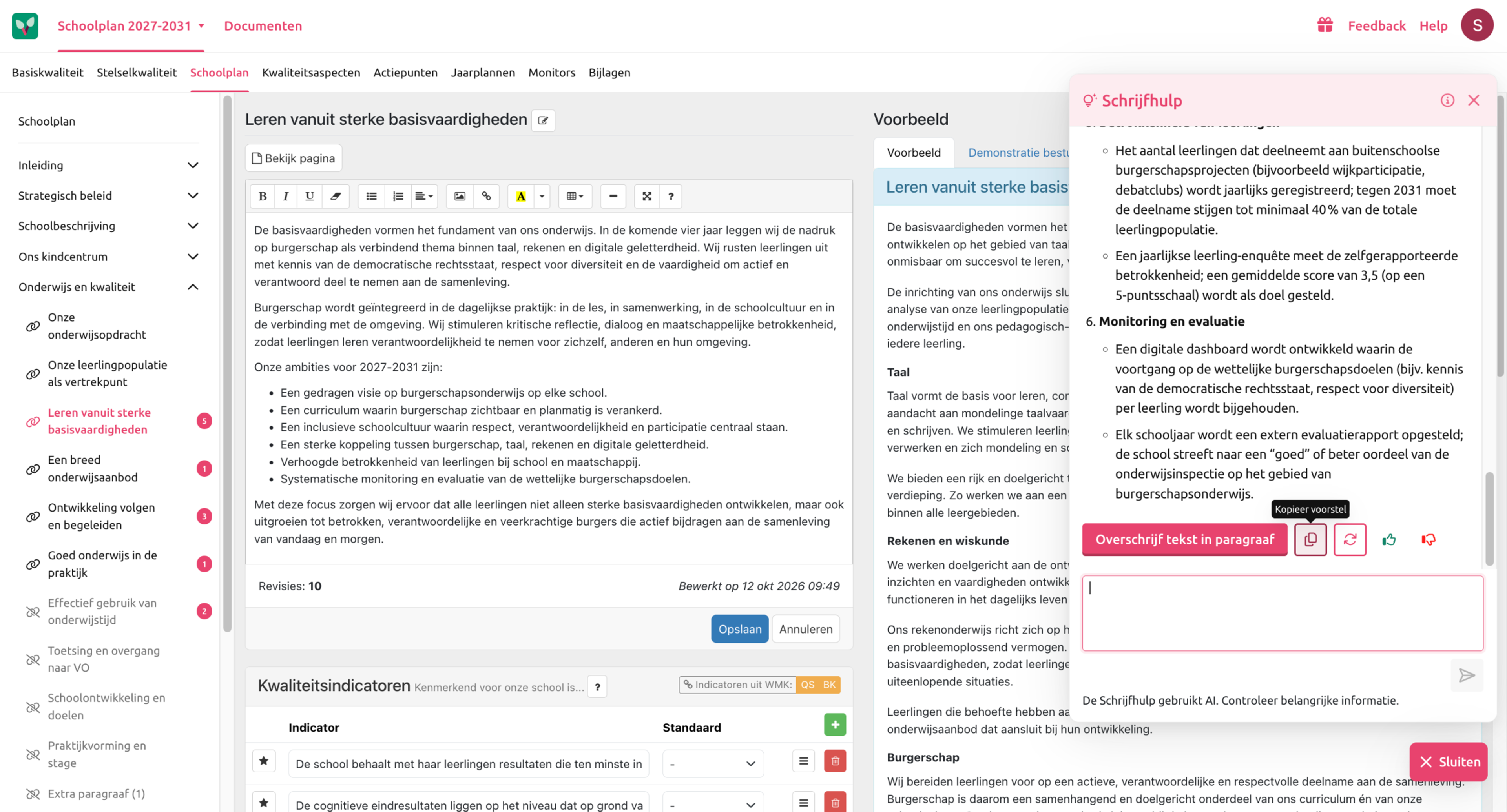 Schoolkwaliteit Schrijfhulp overnemen