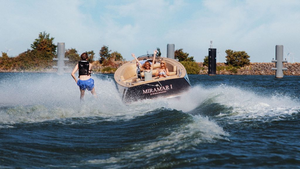 Water ski option on a Rapsody Tender Yacht